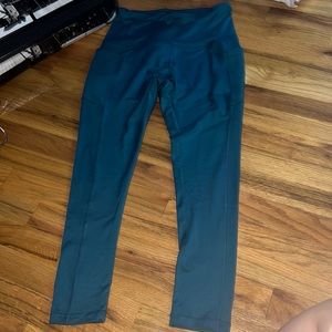 Teal Athletica Gym leggings with pockets